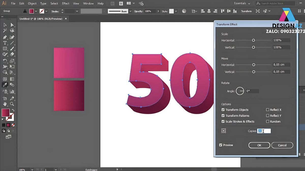 Hướng dẫn tạo 3D trong Ai (Adobe Illustrator) ấn tượng